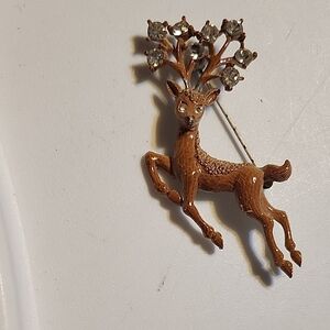 Brown Deer Brooch